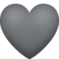grey heart on platform Facebook