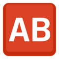 AB button (blood type) on platform Facebook