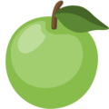 green apple on platform Facebook