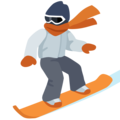 snowboarder on platform Facebook