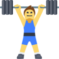 man lifting weights on platform Facebook