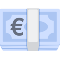 euro banknote on platform Facebook