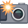 camera with flash on platform Facebook
