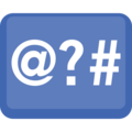 input symbols on platform Facebook