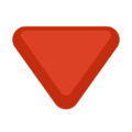 red triangle pointed down on platform Facebook