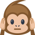 hear-no-evil monkey on platform Facebook