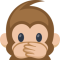 speak-no-evil monkey on platform Facebook