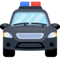 oncoming police car on platform Facebook