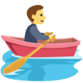 man rowing boat on platform Facebook