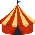 circus tent on platform Facebook