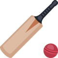 cricket bat and ball on platform Facebook