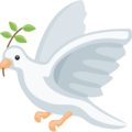 dove of peace on platform Facebook