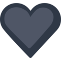 black heart on platform Facebook