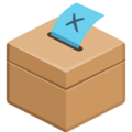 ballot box with ballot on platform Facebook