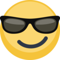 Smiling Face with Sunglasses Emoji on platform Facebook