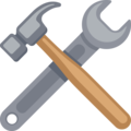 hammer and wrench on platform Facebook