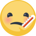 face with thermometer on platform Facebook