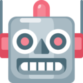 robot face on platform Facebook