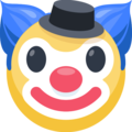 clown face on platform Facebook