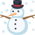 snowman on platform Facebook