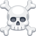 skull and crossbones on platform Facebook