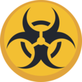 biohazard sign on platform Facebook