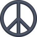 peace symbol on platform Facebook