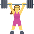woman lifting weights on platform Facebook