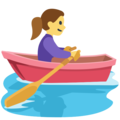 woman rowing boat on platform Facebook