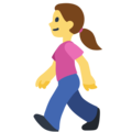 woman walking on platform Facebook