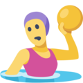 woman playing water polo on platform Facebook
