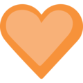 orange heart on platform Facebook