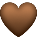 brown heart on platform Facebook