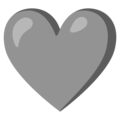 grey heart on platform Google