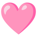 pink heart on platform Google