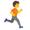 person running facing right on platform Google