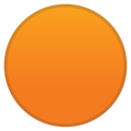 orange circle on platform Google