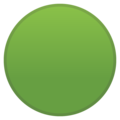 green circle on platform Google