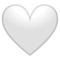 white heart on platform Google