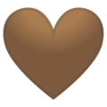 brown heart on platform Google