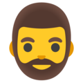 man: beard on platform Google