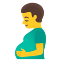 pregnant man on platform Google