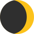 waxing crescent moon on platform Google