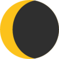 waning crescent moon on platform Google