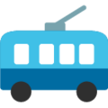 trolleybus on platform Google