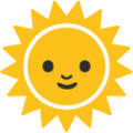 sun with face on platform Google