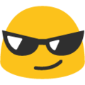 Smiling Face with Sunglasses Emoji on platform Google