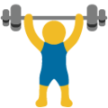 person lifting weights on platform Google