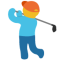 person golfing on platform Google