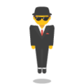 person in suit levitating on platform Google
